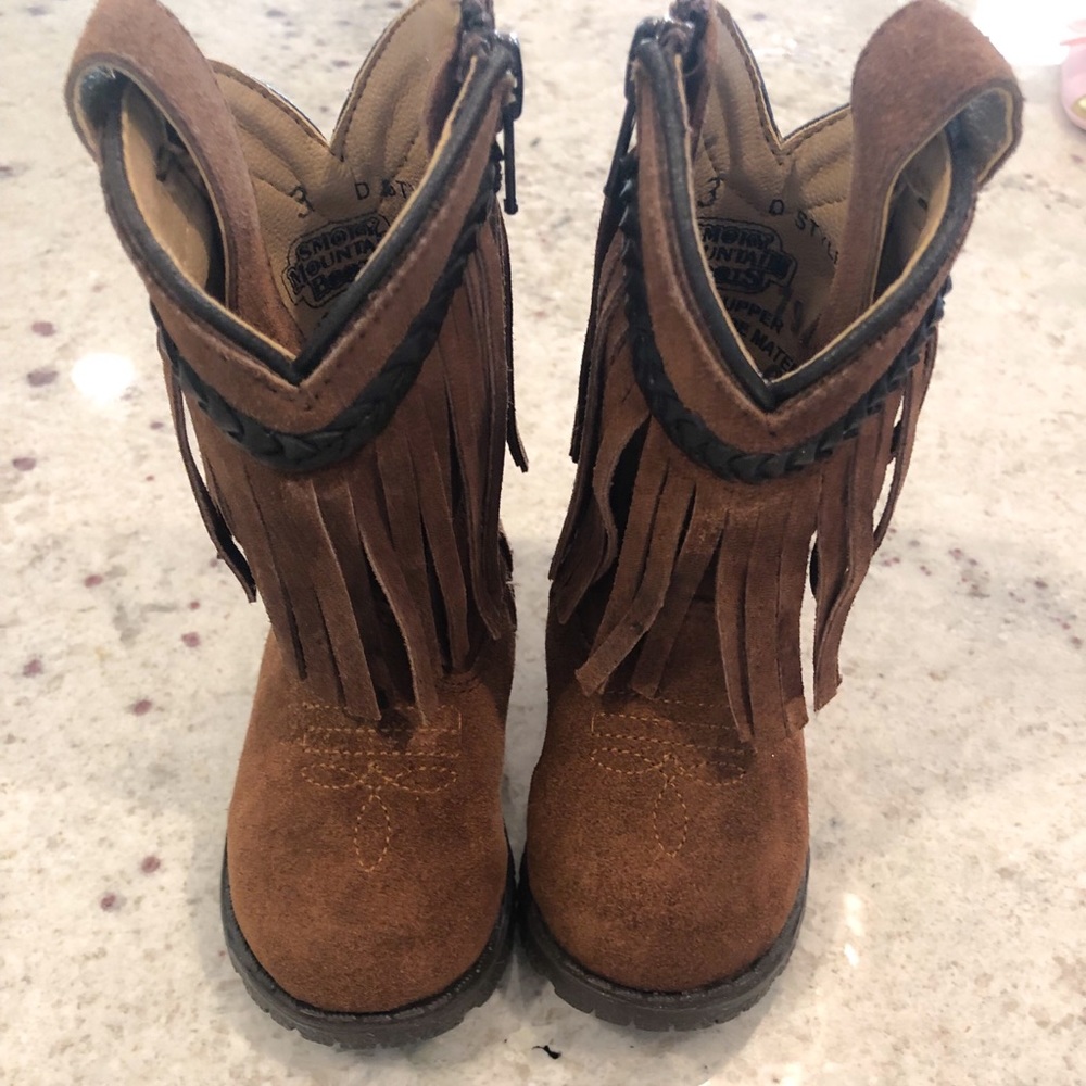 Infant Leather Fringe Cowboy Boots